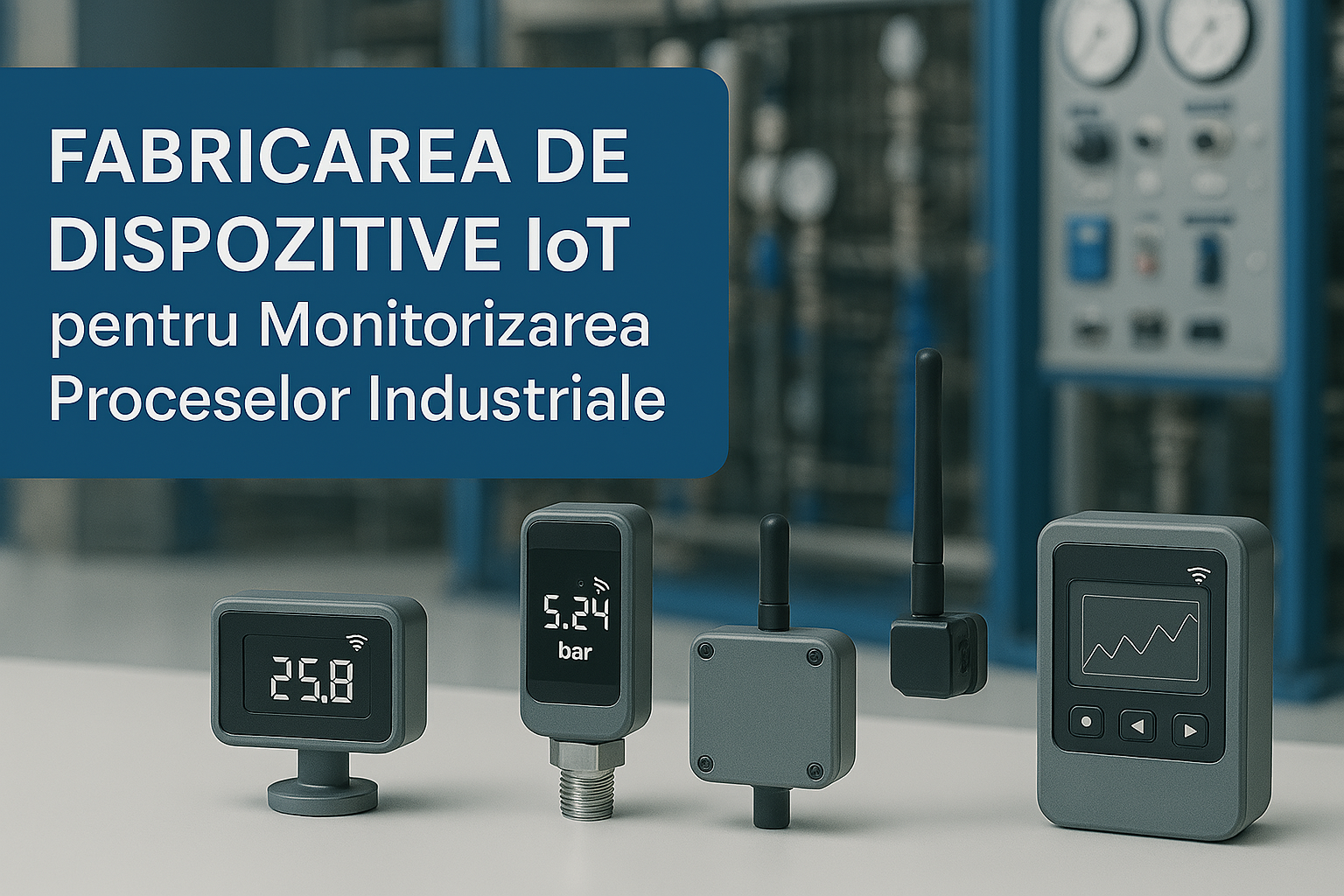 Fabricarea de Echipamente IoT pentru Monitorizarea Parametrilor Industriali