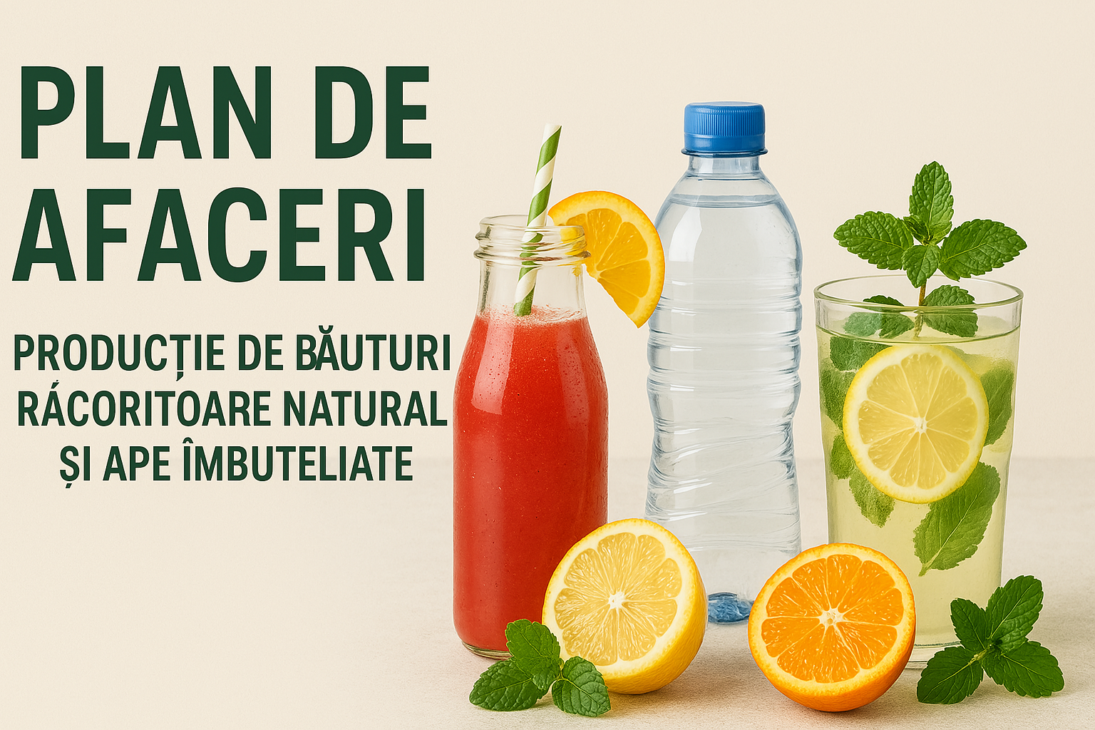 Producție de Băuturi Răcoritoare Naturale și Ape Îmbuteliate